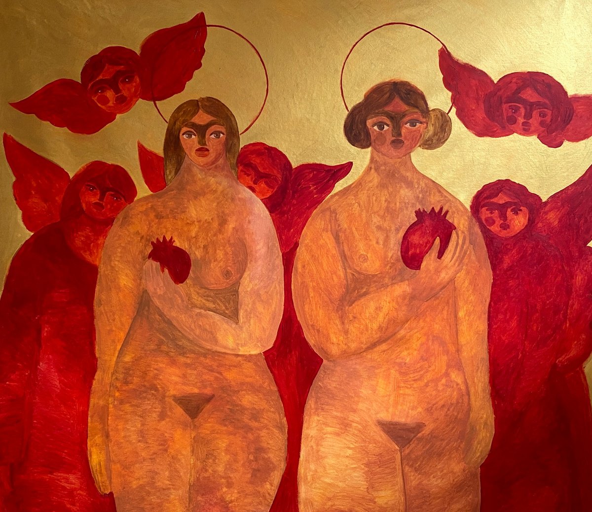 Impressionistic Portrait Acrylic Painting By Dasha Pogodina, 59 X 51, Faith Is Tested, Original Artwork