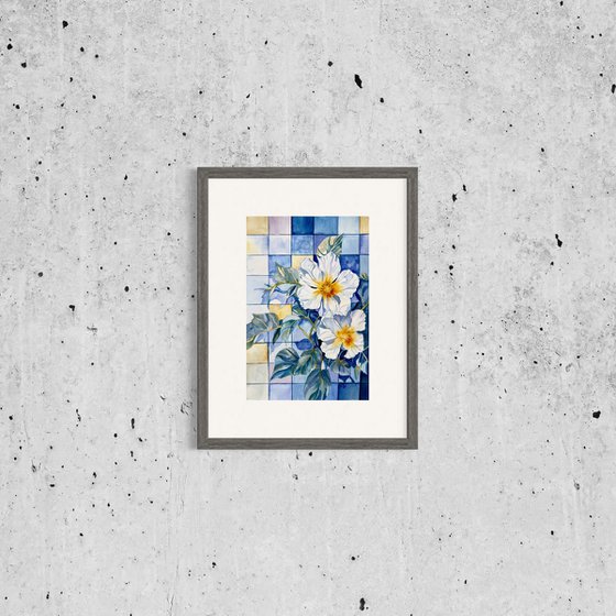 White Cistus Flowers