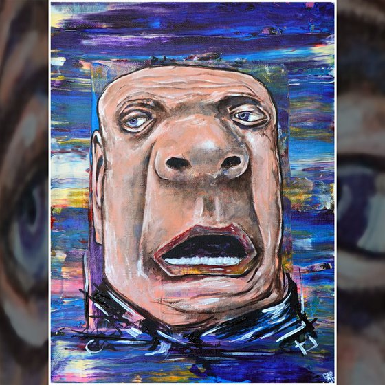 Baron Harkonnen - Original Modern Portrait Art Painting on Canvas Ready To Hang