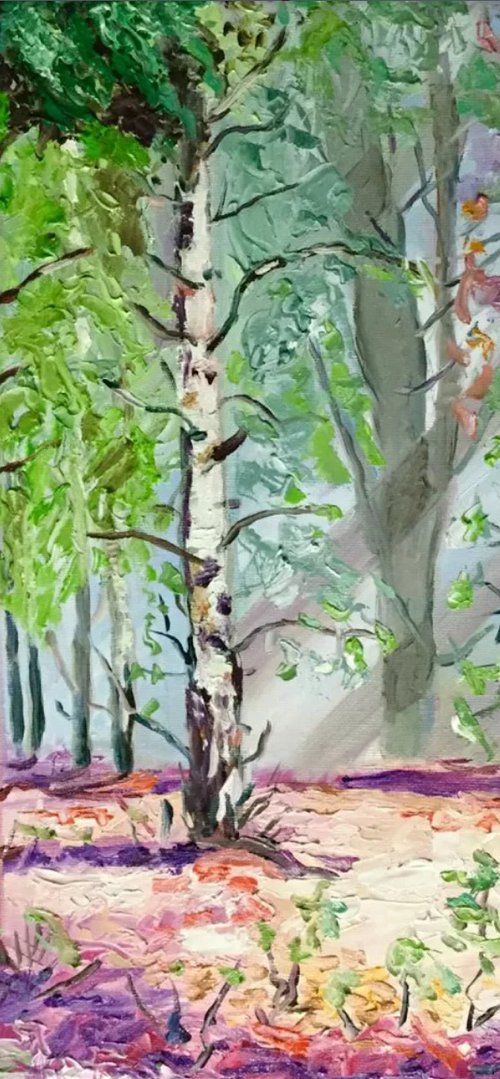 Forest in the morning by Olga Koval