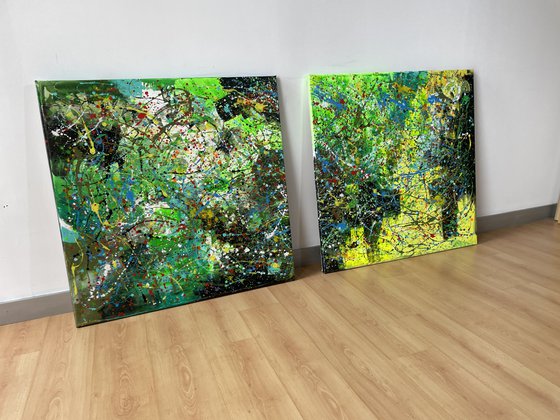 Diptych-Emerald Ethereal