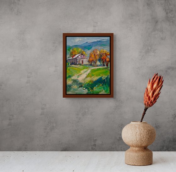 Autumn Road to the Cottage