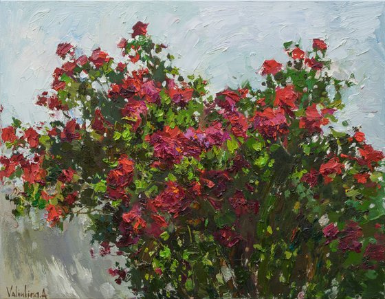 Red roses Original oil painting
