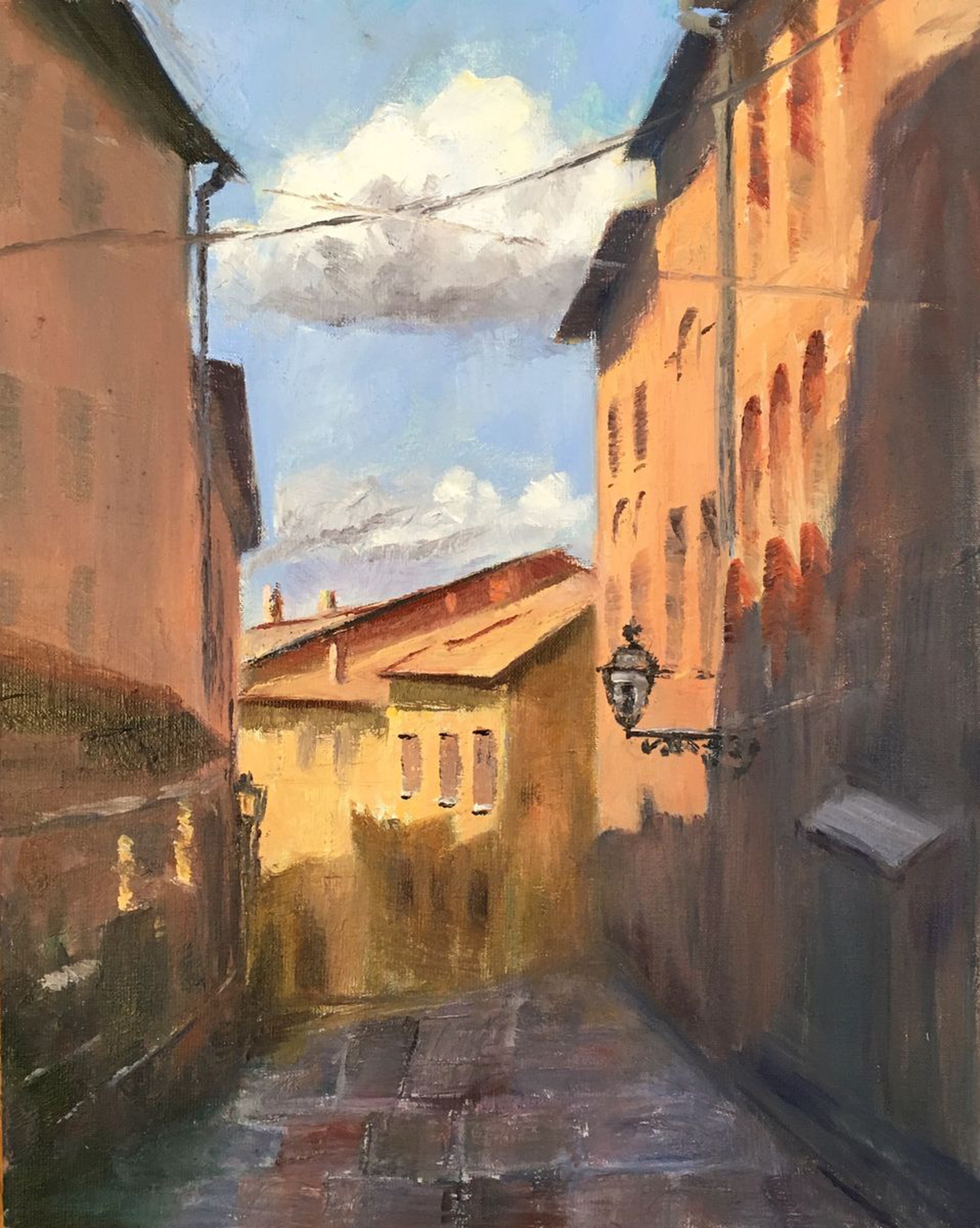 Original Cityscape Oil Painting Streetscape In Artfinder