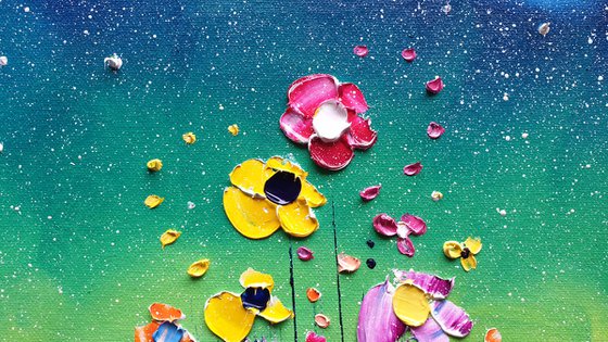 "Northern Lights & Flowers in Love"