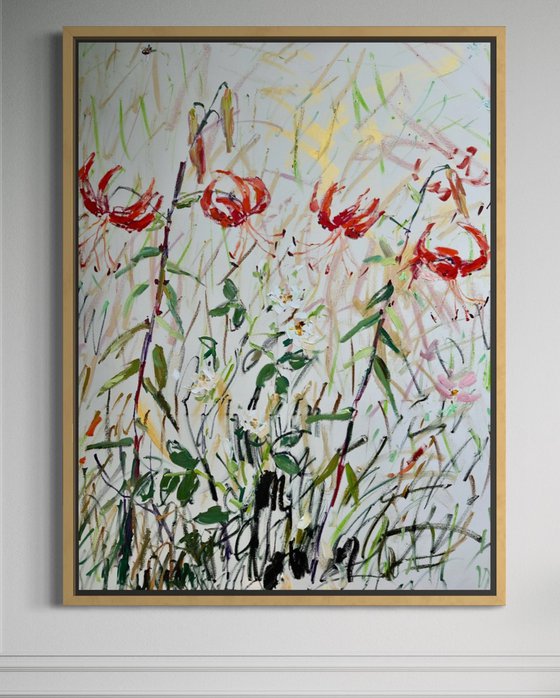 Lilies and roses
