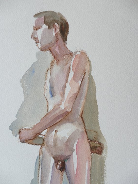 Standing male nude