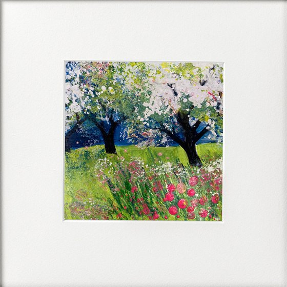 Orchard Series - Apple blossom Pink Flowers framed