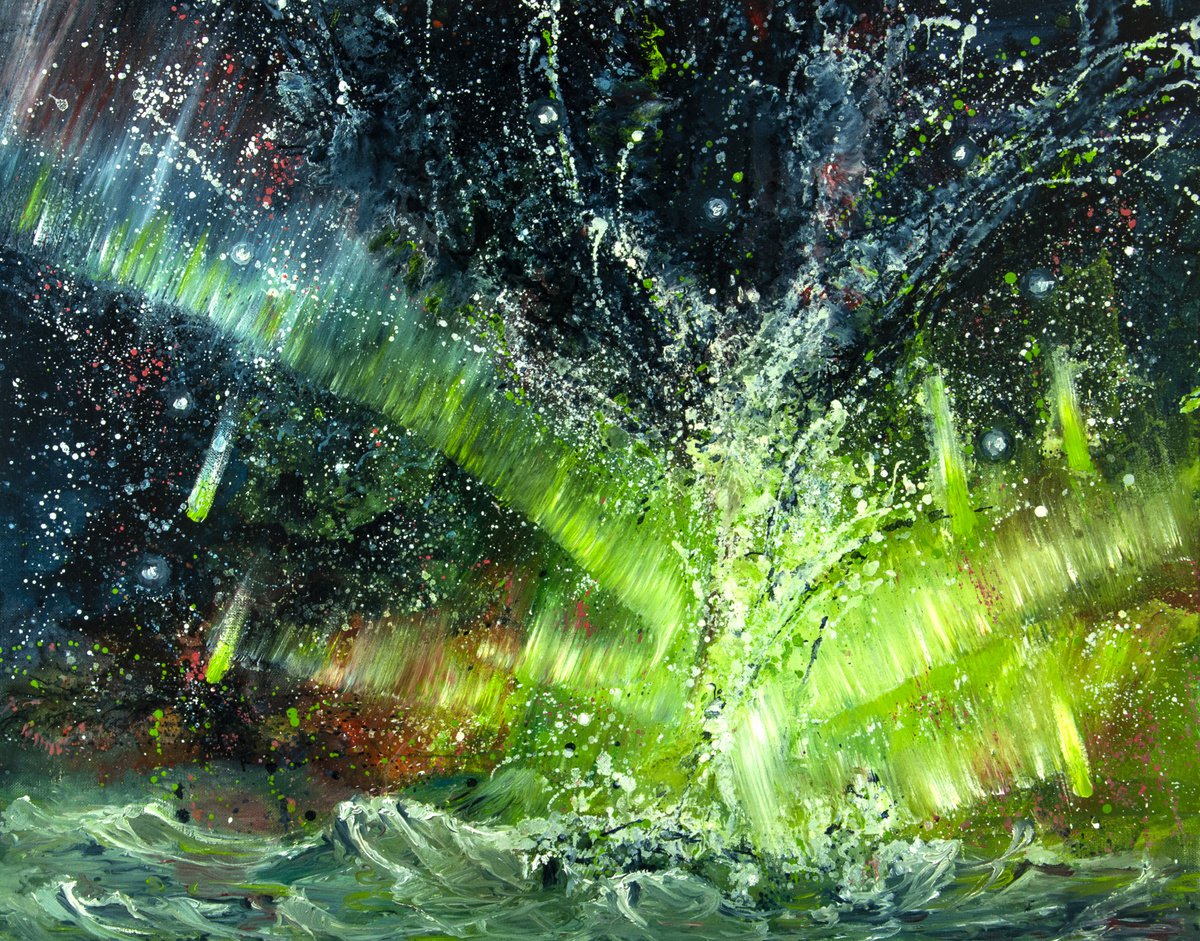 Expressive Landscape Oil Painting By Valda Rose Art Gallery, 32 X 26", Match, Original Artwork