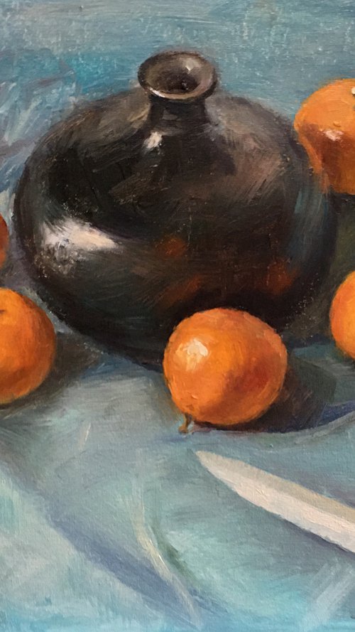 Orange Still Life by Ling Strube