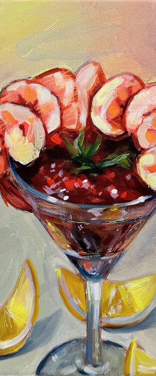 Still Life with Shrimp Cocktail and Lemons by Victoria Sukhasyan