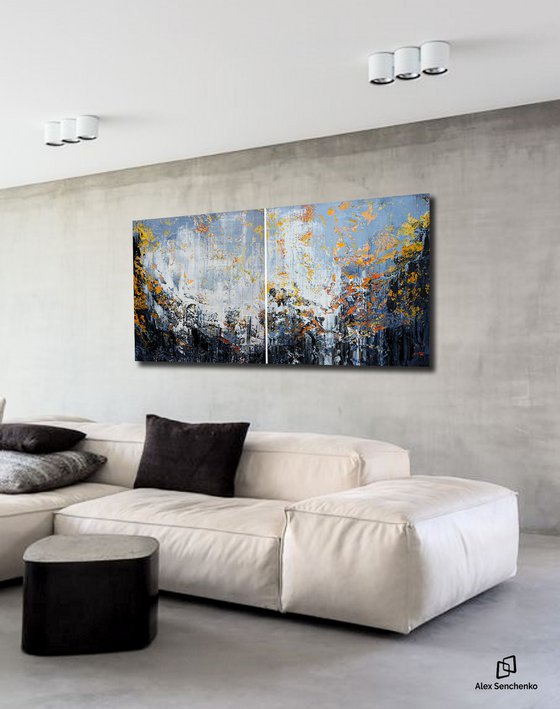 180x90cm. / Abstract painting / Abstract 121