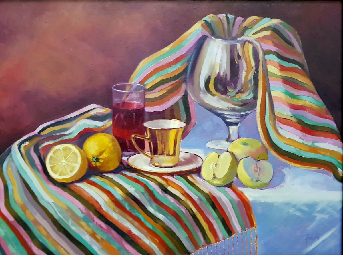 still life with lemon by Andrii Roshkaniuk