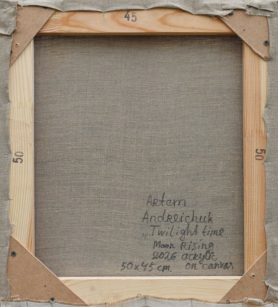 Twilight time. Moon rising.