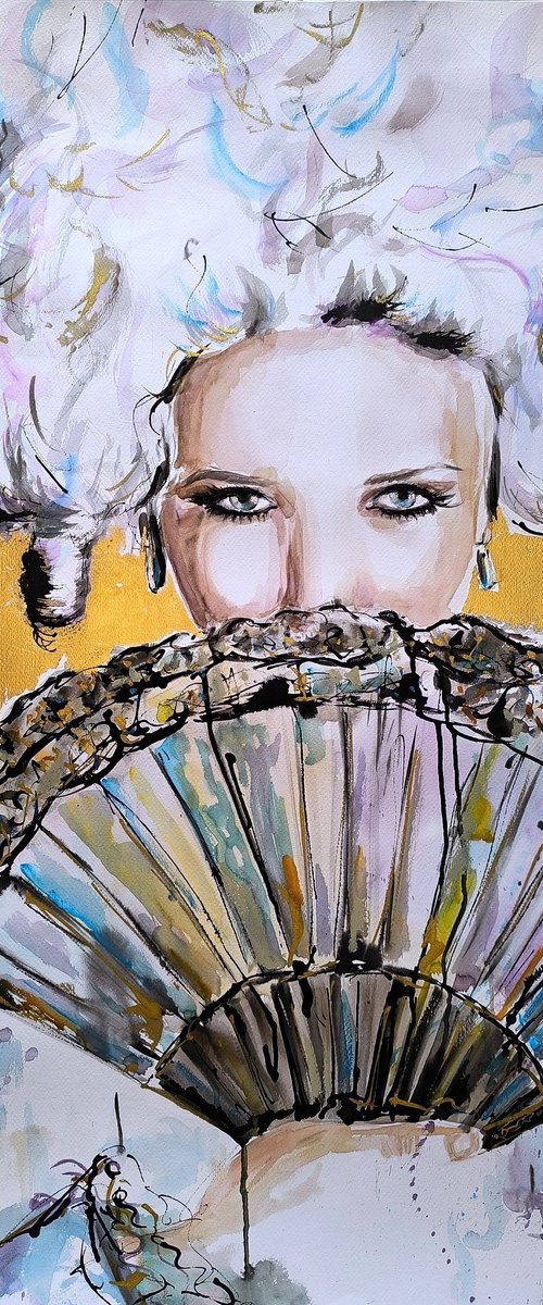 Marie Antoinette in Gold by Antigoni Tziora