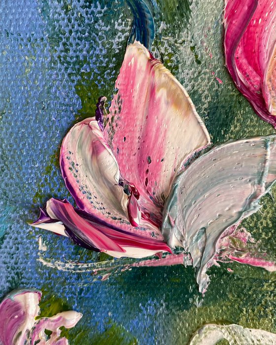 Magnolia Blossom Oil Art