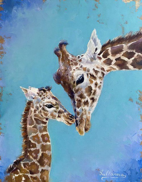 I love you, mom (Pretty giraffe’s family) by Elvira Sultanova