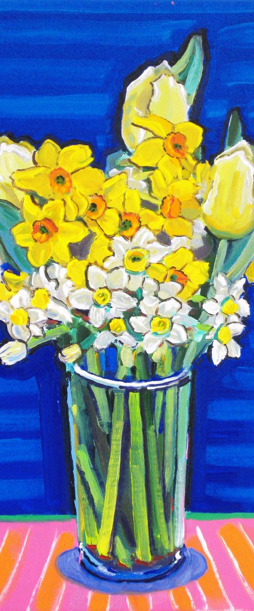 Tulips and Narcissi (1) by Richard Gibson