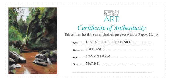 Devil's Pulpit Glen Finnich Scottish Landscape Painting