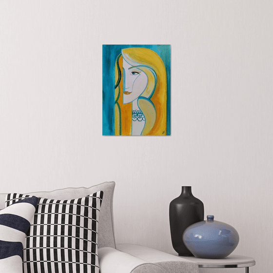 Blonde, Portrait of blonde woman, Stylish girl, gift for girl orwoman