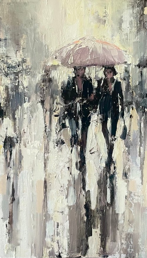 Rainlit Companions. by Ewa Czarniecka