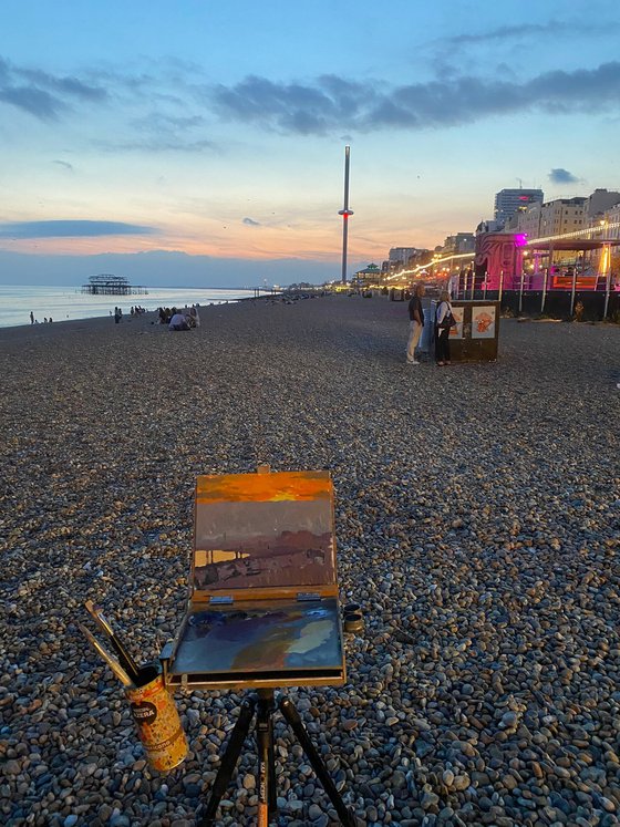Fiery Sunset, Brighton Beach