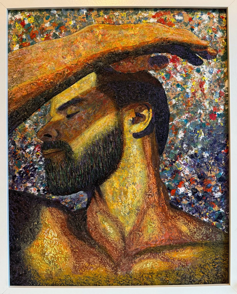 Portrait Acrylic Painting By Stefano Pallara, 17 X 21", Eternal Sunshine Of The Spotless Mind, Original Artwork