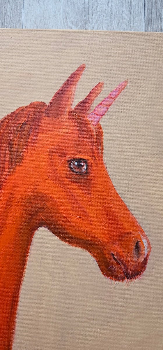 My intrepid orange chestnut unicorn