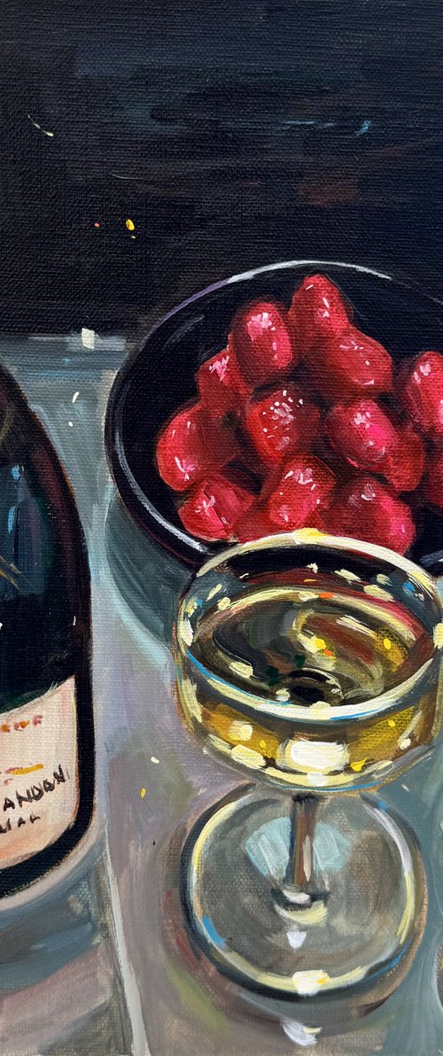 Champagne and Strawberries by Victoria Sukhasyan