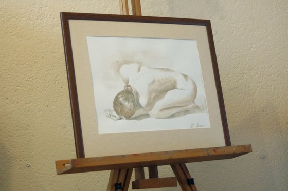 Watercolor Nude Study