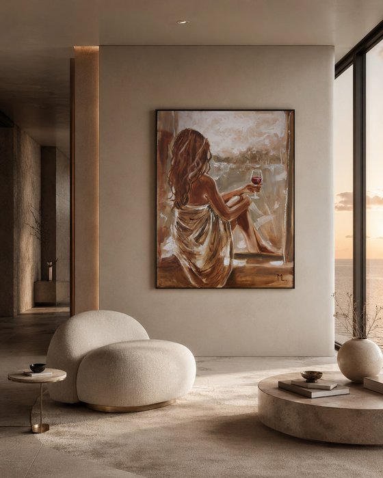 " MY VIEW WITH RED WINE "