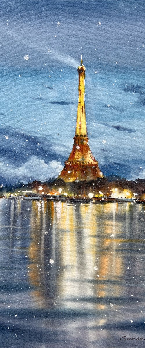 Paris at night by Eugenia Gorbacheva