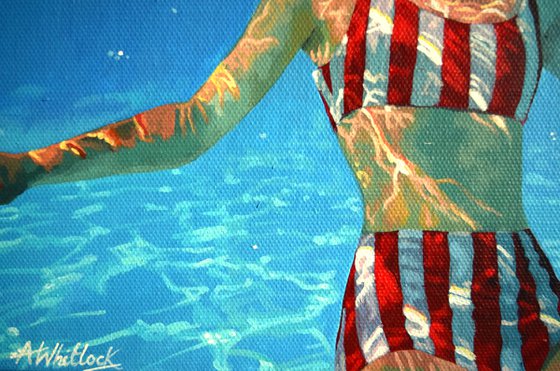 Underneath XLVII - Miniature swimming painting