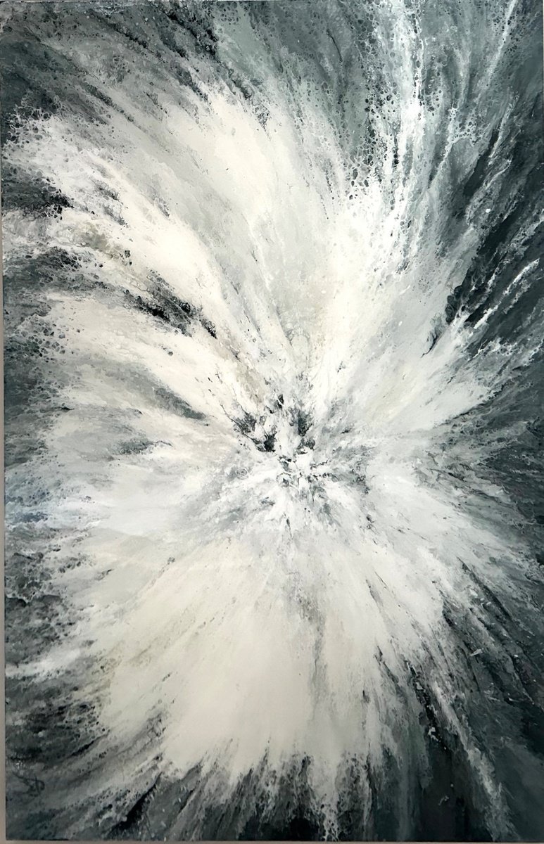Aurelium Of Gogengame - Pearl Green Splash. By Kseniia Turik, 38 X 58, Artwork For Sale On Artfinder