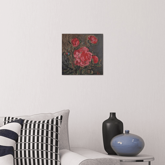 Still-life with flowers "Pink peonies"