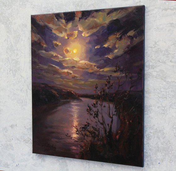 "Moon over the river"