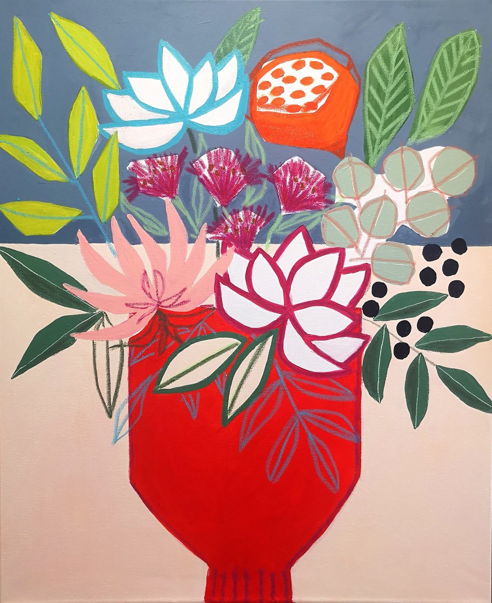 Impressionistic Still Life Painting By Marisa Anon, 24 X 29", Spanish Summer X, Original Artwork