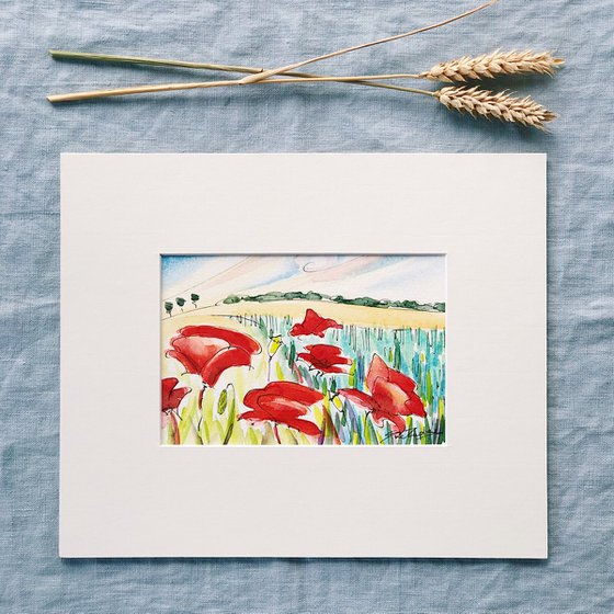 Poppies and Wheat II