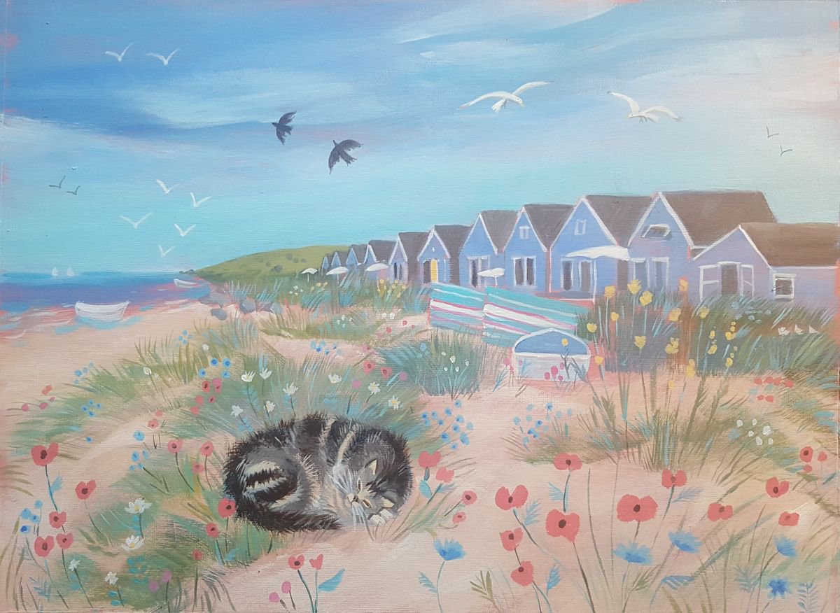 Illustrative Acrylic Painting , Summer Memories By Mary Stubberfield, 15 X 11, Artwork For Sale On Artfinder