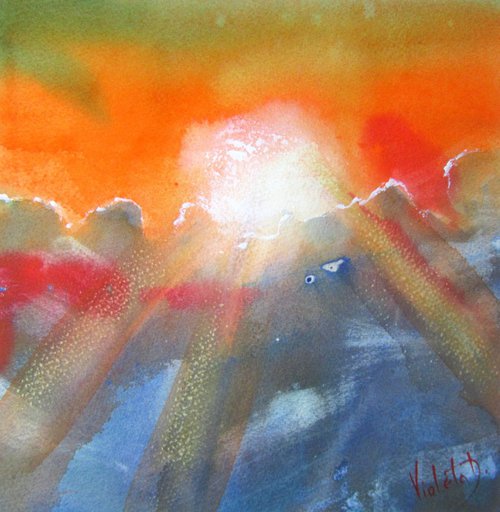 Homage to J.M.W. Turner: Sunset 2 by Violeta Damjanovic-Behrendt