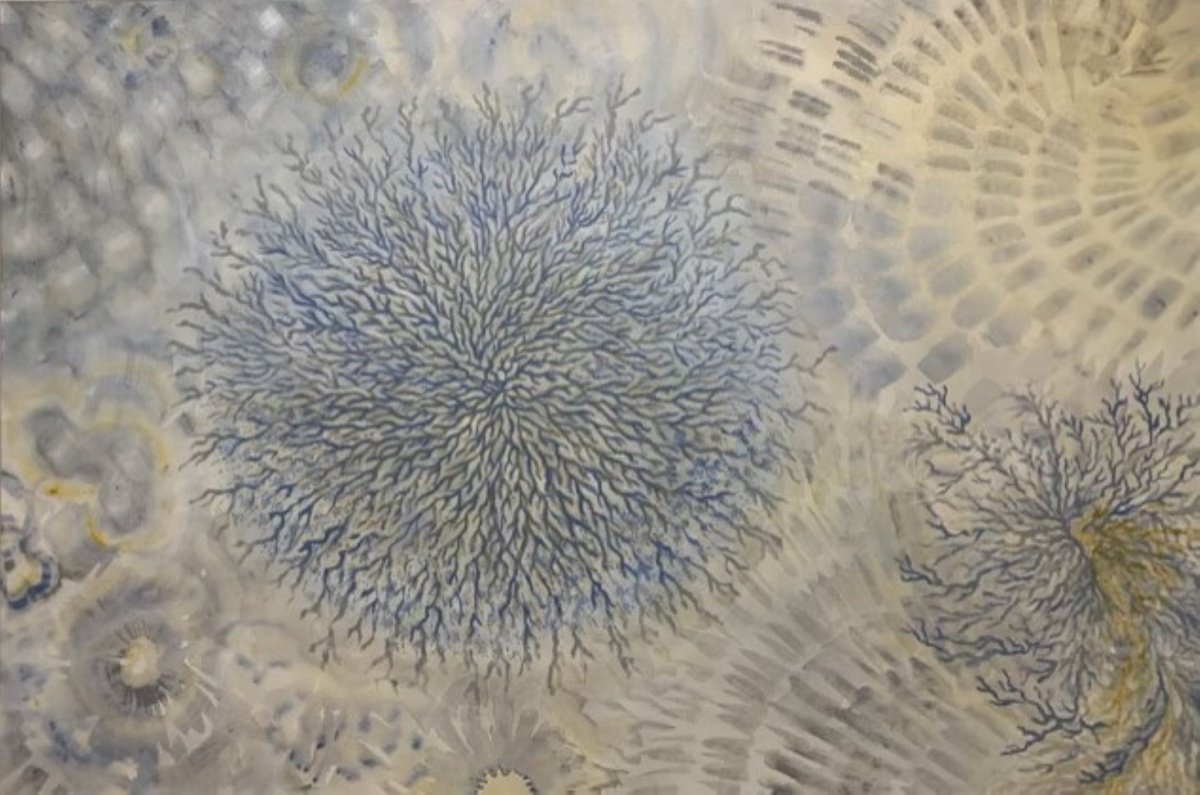 Impressionistic Abstract Acrylic Painting By Eliana Engler, 59 X 39, Versailles, Original Artwork