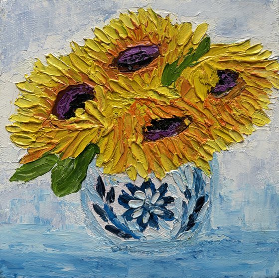 Sunflowers in a vase