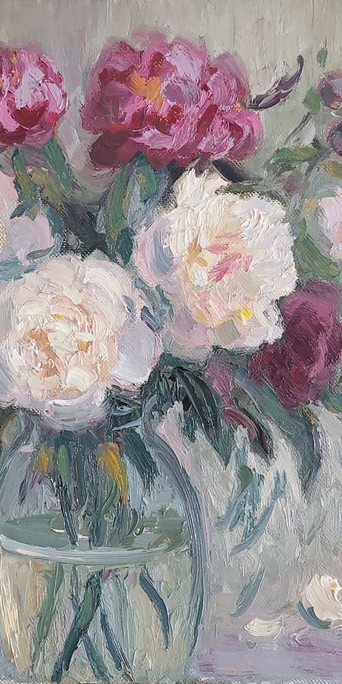 Still-life flowers "Peonies" by Olena Kolotova