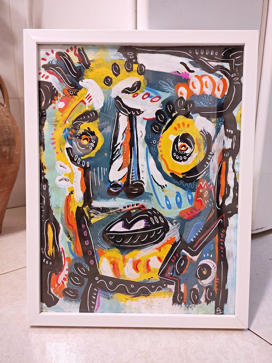 CRAZY FACE 30x40cm