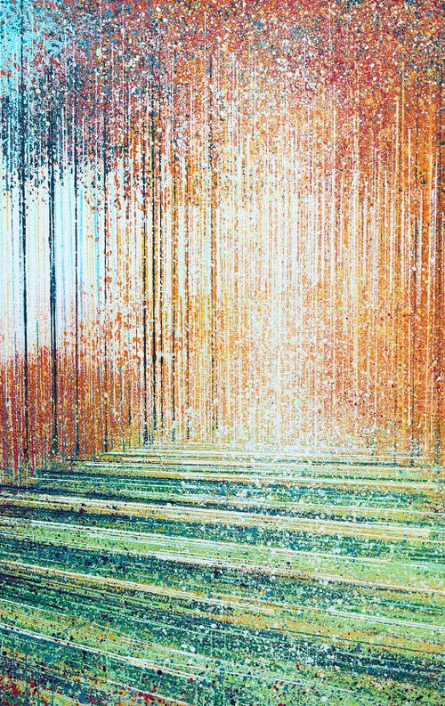 Trees In Warm Spring Light by Marc Todd