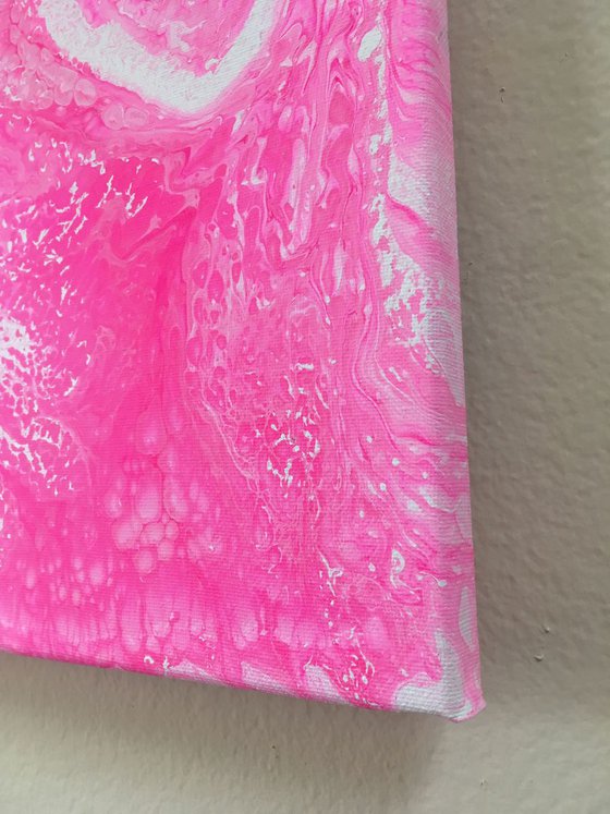 "Pleasure In Pink" - FREE WORLDWIDE Shipping - Original Abstract PMS Acrylic Painting - 20 x 16 inches