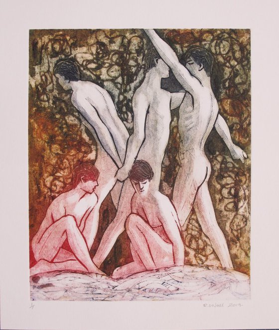 Male nude 5 poses