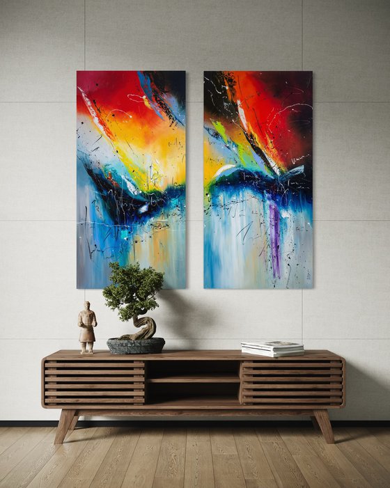 Fire and Ice (diptych)