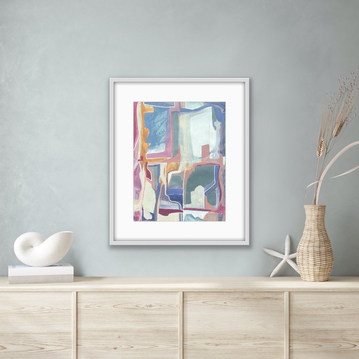 Abstract Acrylic Painting By Yulia Lazorenko, 14 X 18", Spring Vibes #5, Original Artwork