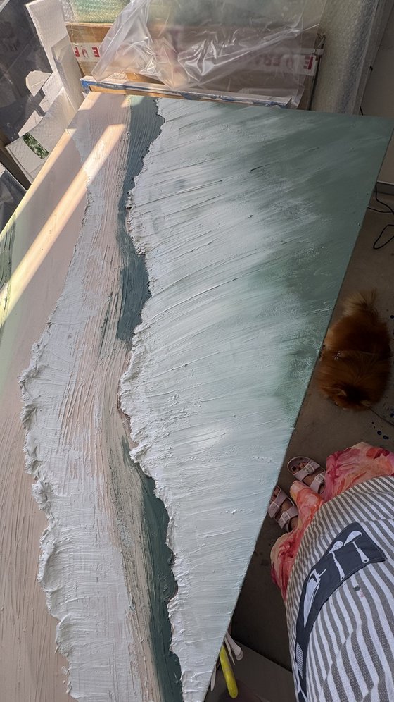 Serene shoreline 2 1 90x180